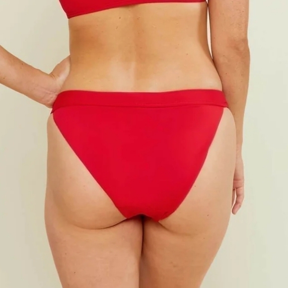 Andie swim Cherry Red The Cheeky Bottom size Large‎ NWT - Picture 2 of 13